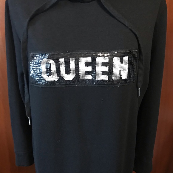 Design Lab Lord & Taylor Black Sweatshirt Size Med - Picture 3 of 8